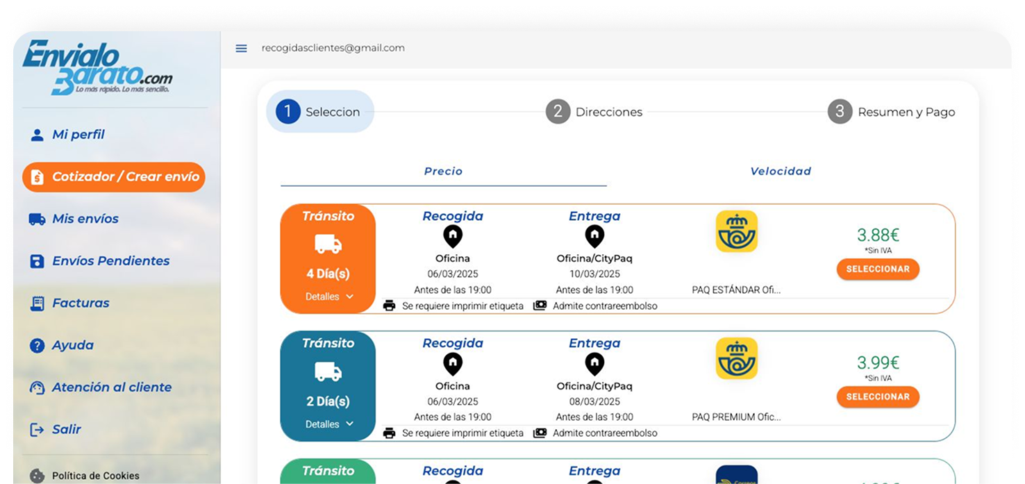 Cotización Inteligente - EnvíaloBarato