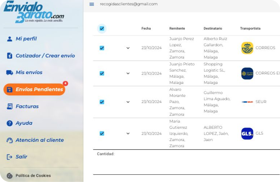 Pago Unificado - EnvíaloBarato